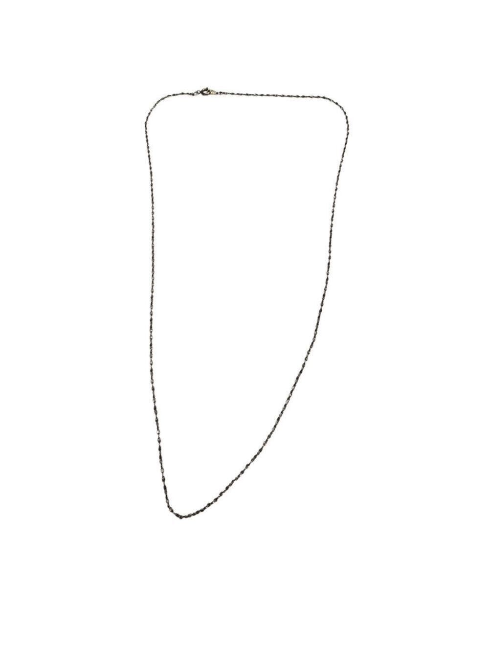 Gold Tone Twist Chain Thin Necklace